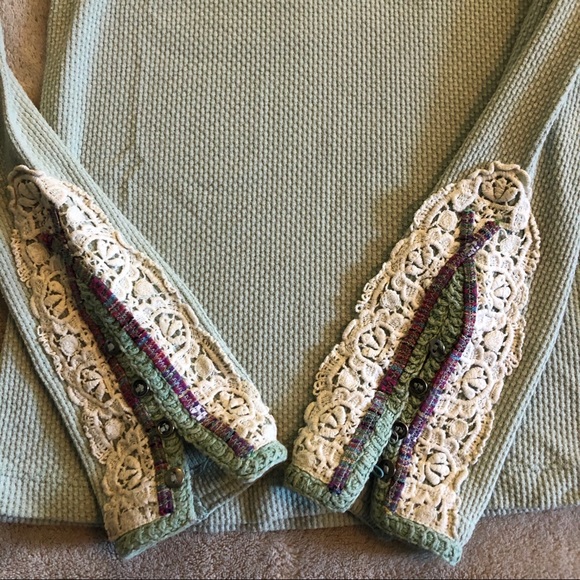 Free People XS Mint Meadow Fiesta Thermal - Picture 3 of 6